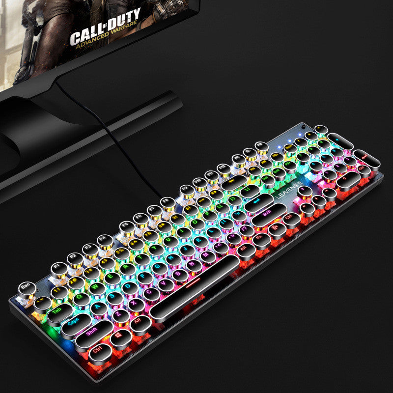 Unlock Your Gaming Potential with the USB Wired Luminous Punk Gaming Keyboard