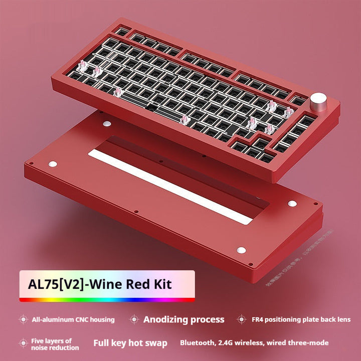 Heiji Snake Aluminum Mechanical Keyboard Kit Tri Mode Bluetooth Wired