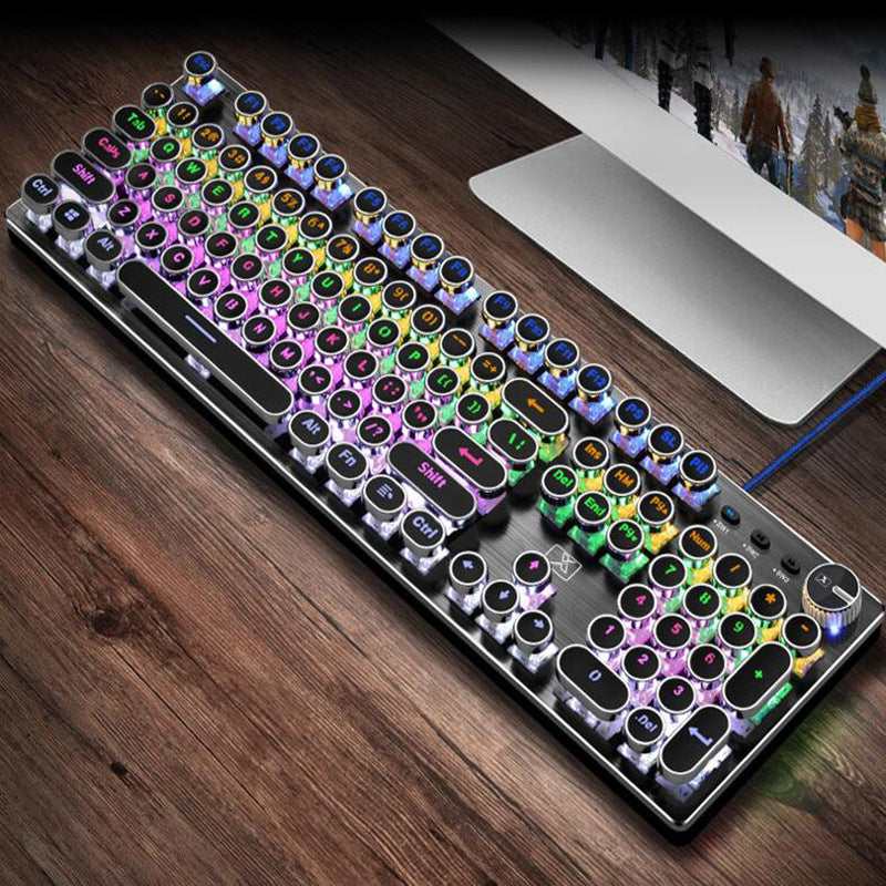 104-Key Mechanical Gaming Keyboard RGB Backlit Wired Anti-Ghosting
