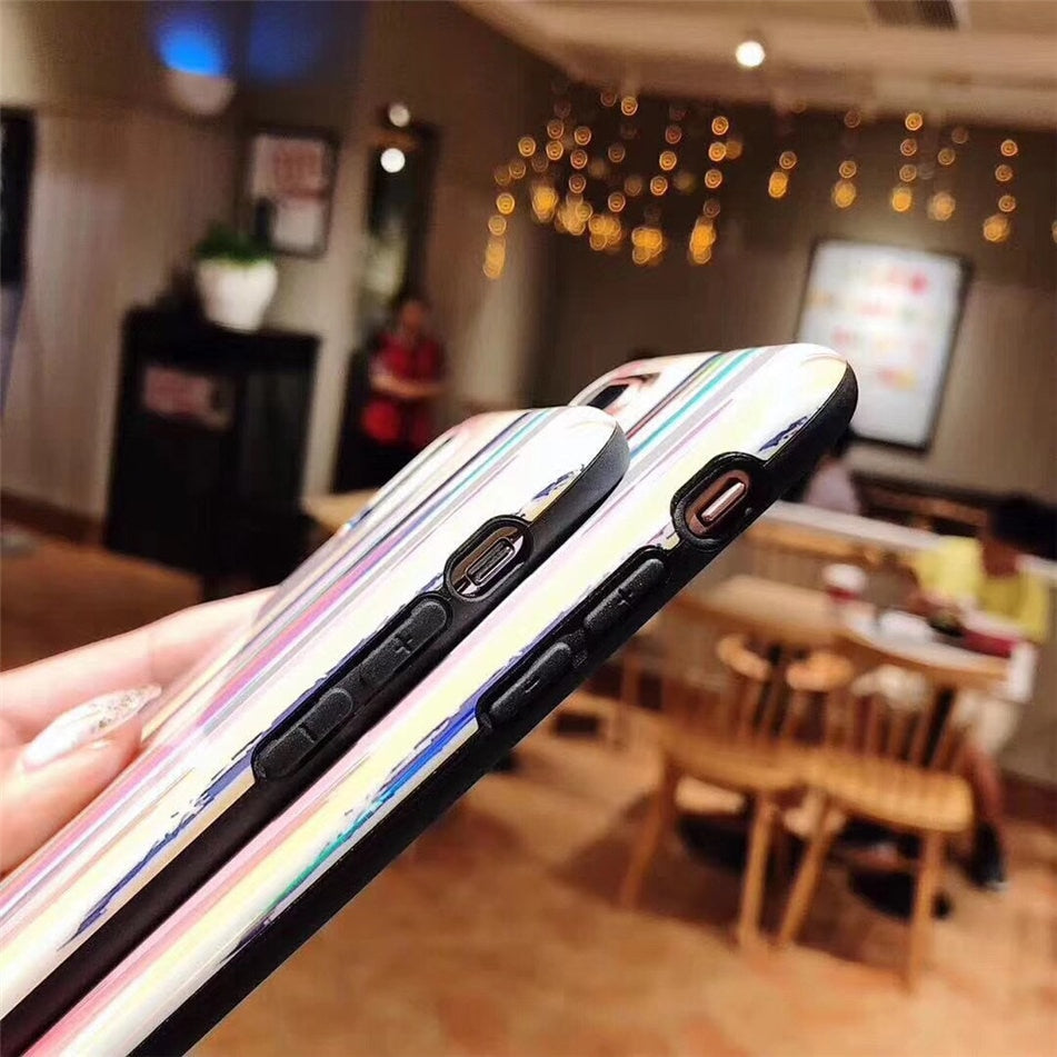 Apple Compatible Rainbow Silicone TPU iPhone Case Cover