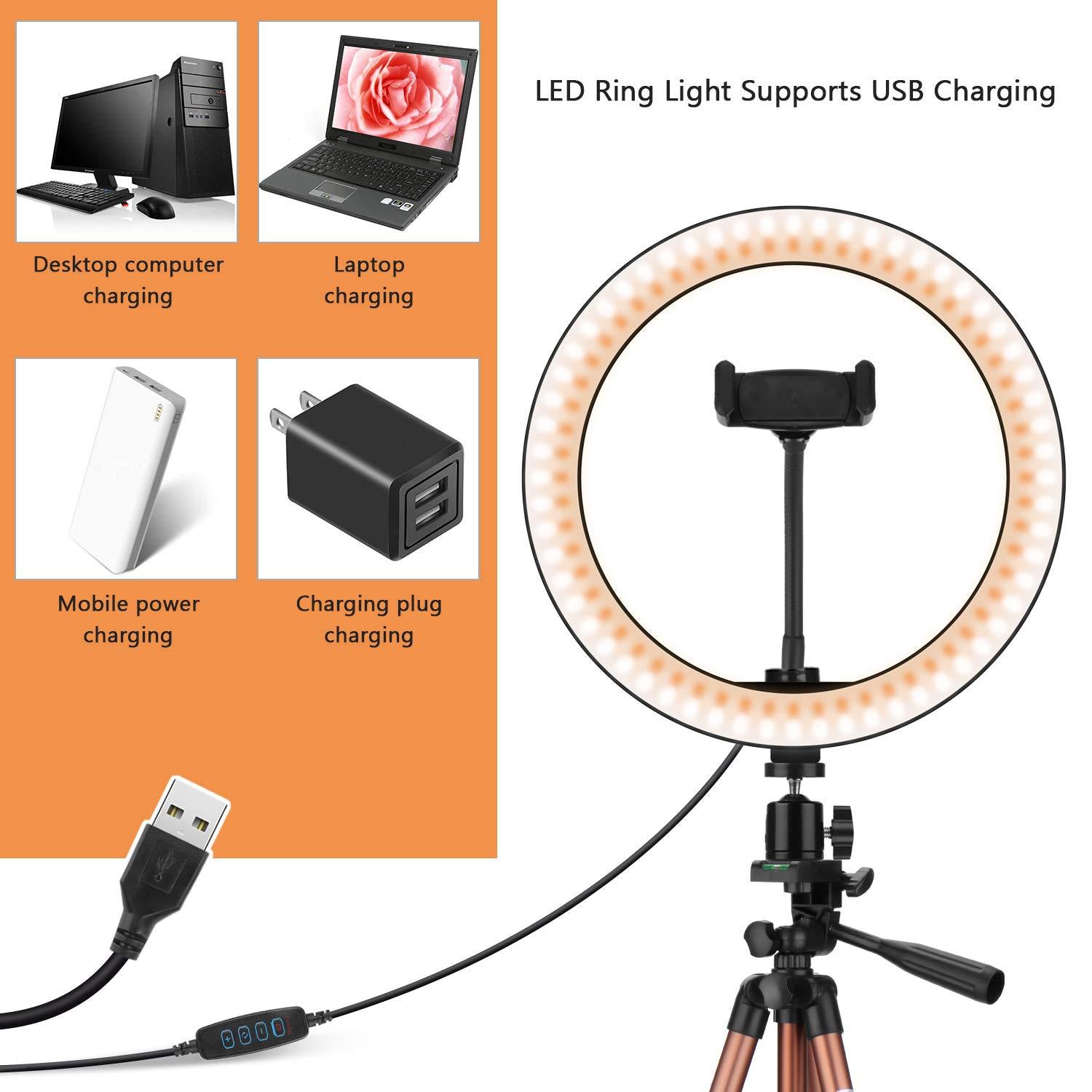 Apple Compatible Desktop Ring Light Tripod Fill Light