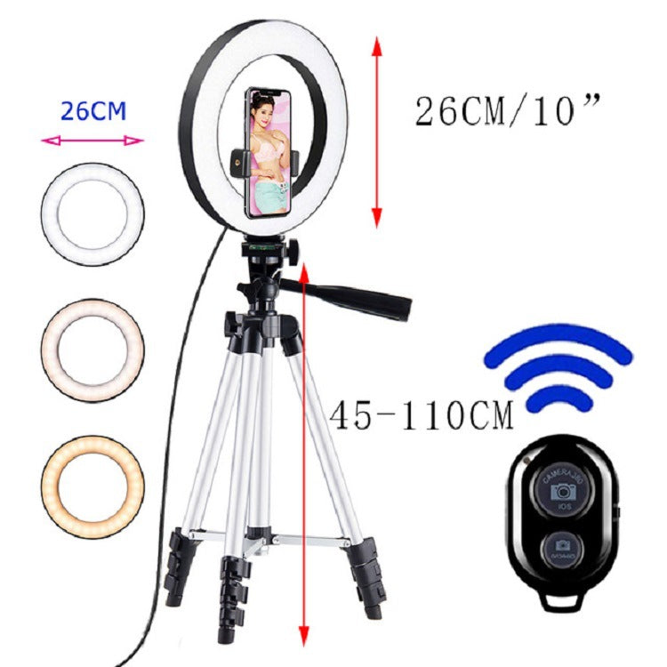 Apple Compatible LED Selfie Ring Light Tripod Makeup Light