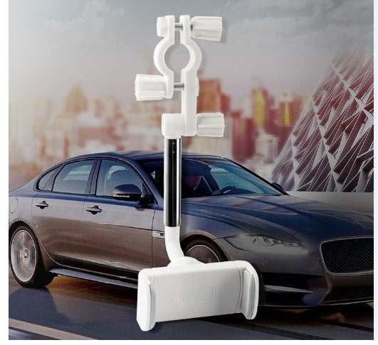 Car Rearview Mirror Phone Holder Snap-On Navigator Stand