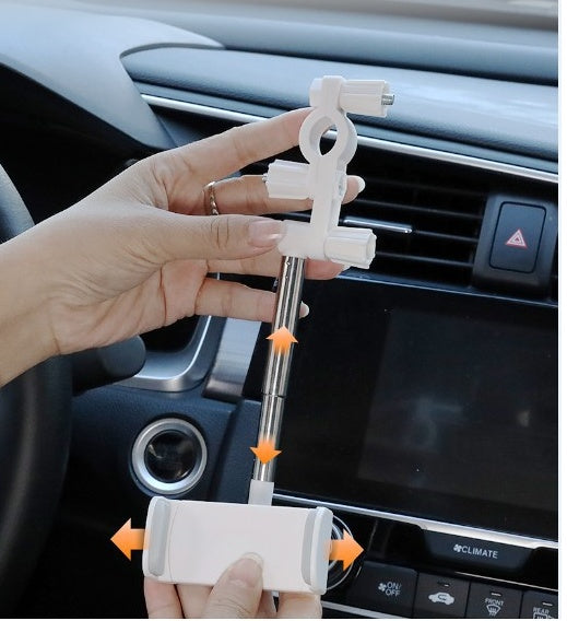 Car Rearview Mirror Phone Holder Snap-On Navigator Stand