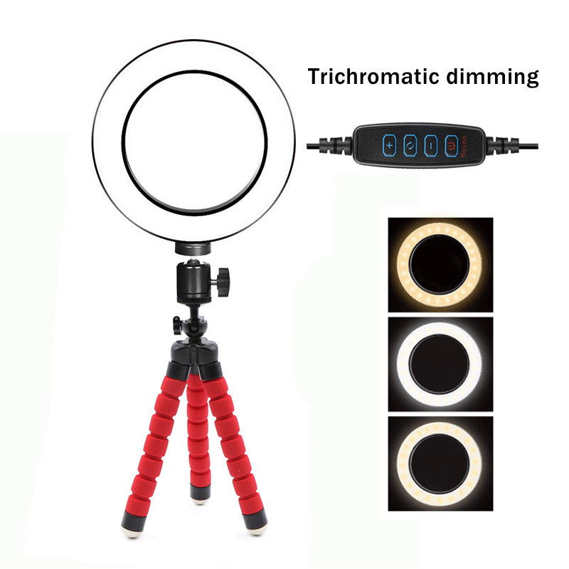 Apple Compatible 6 Inch LED Ring Light Octopus Tripod