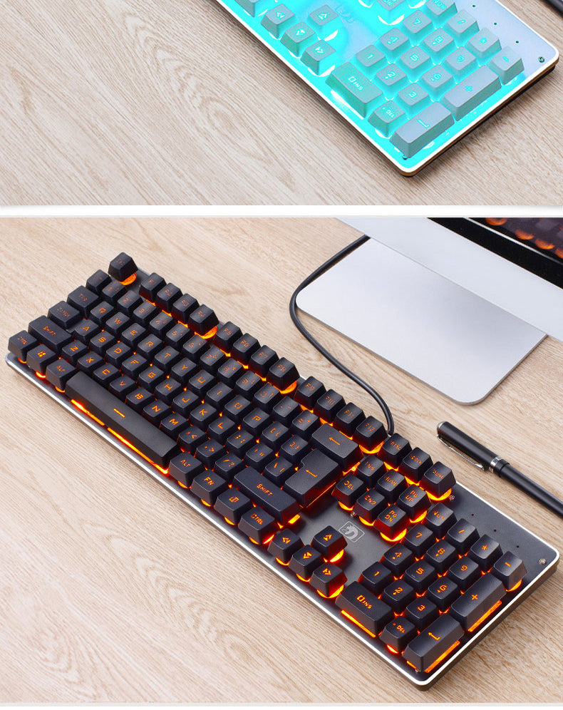 Wired Retro Luminous Punk Gaming Keyboard