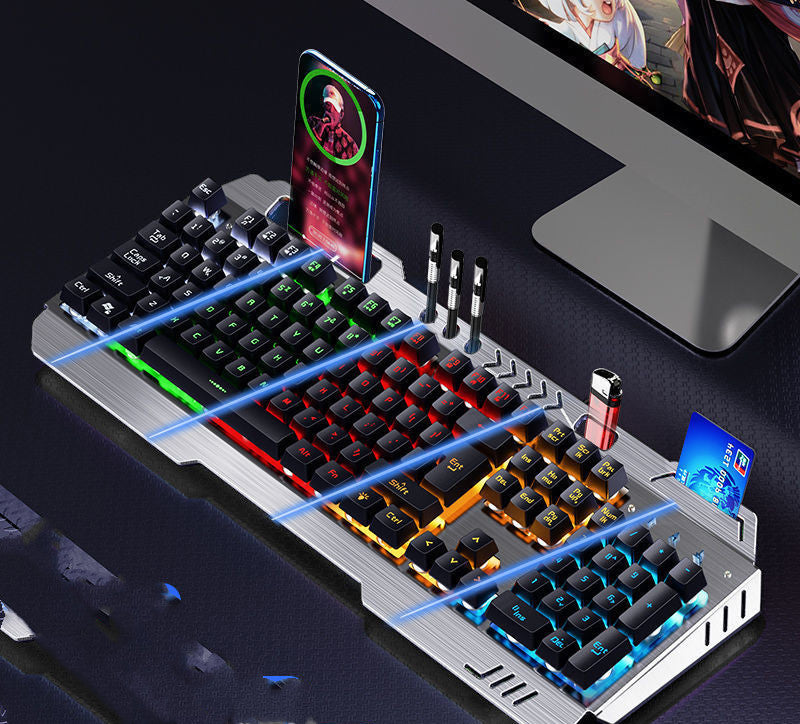 Mechanical Keyboard Mouse Earphone Set Wired Gaming Combo Laptop Desktop