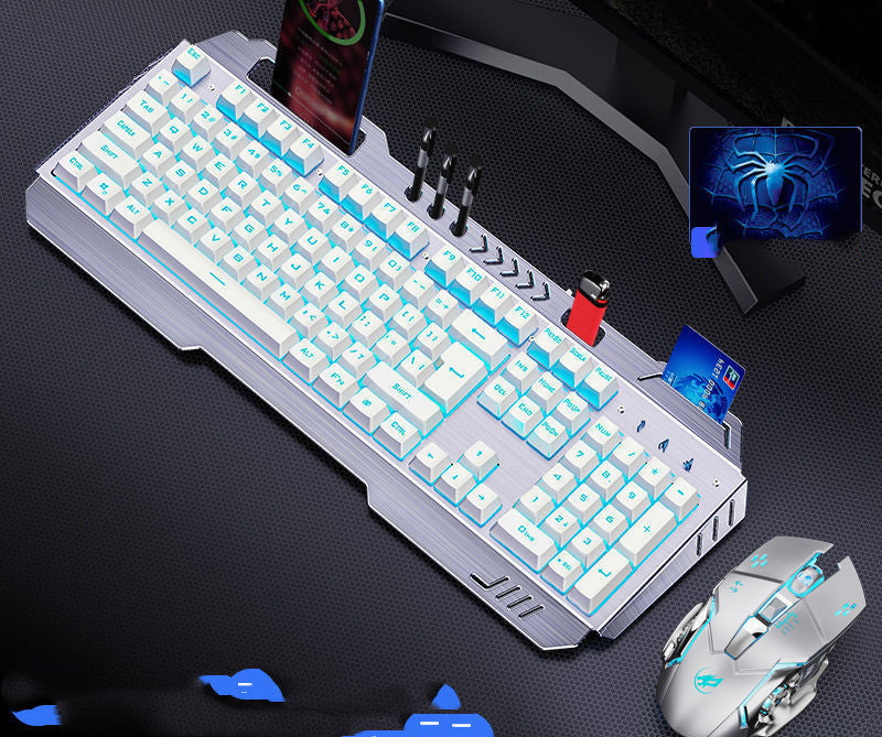 Mechanical Keyboard Mouse Earphone Set Wired Gaming Combo Laptop Desktop