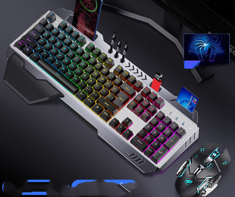 Mechanical Keyboard Mouse Earphone Set Wired Gaming Combo Laptop Desktop