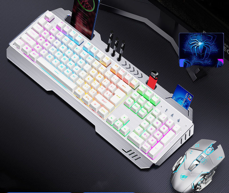 Mechanical Keyboard Mouse Earphone Set Wired Gaming Combo Laptop Desktop