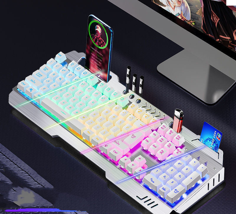 Mechanical Keyboard Mouse Earphone Set Wired Gaming Combo Laptop Desktop