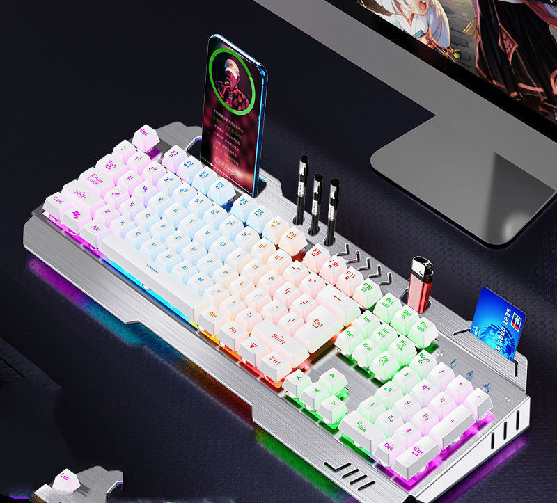 Mechanical Keyboard Mouse Earphone Set Wired Gaming Combo Laptop Desktop
