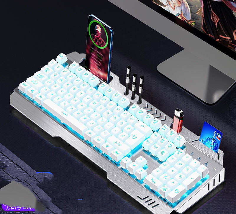 Mechanical Keyboard Mouse Earphone Set Wired Gaming Combo Laptop Desktop