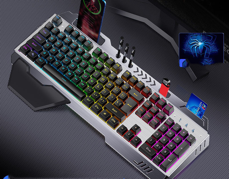 Mechanical Keyboard Mouse Earphone Set Wired Gaming Combo Laptop Desktop