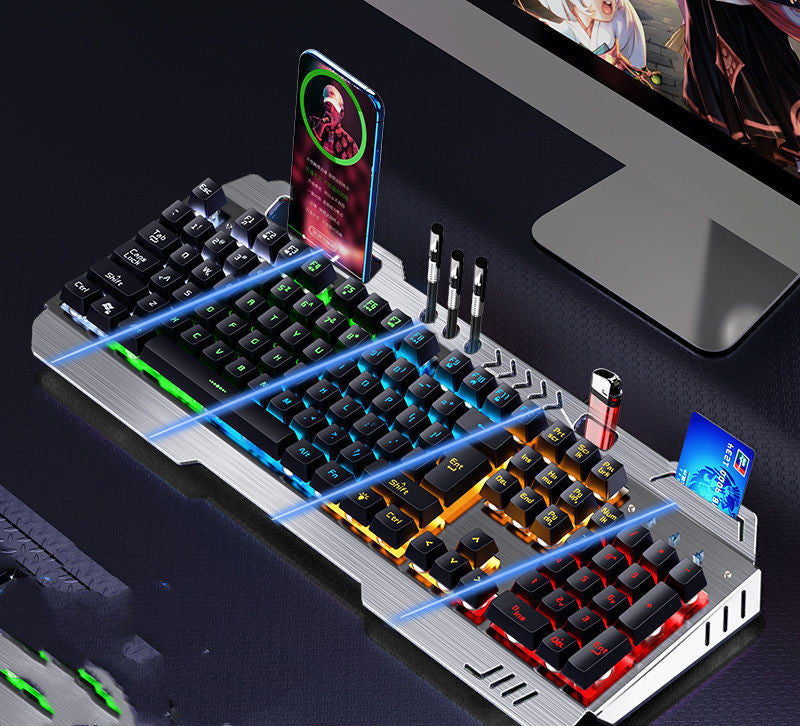 Mechanical Keyboard Mouse Earphone Set Wired Gaming Combo Laptop Desktop