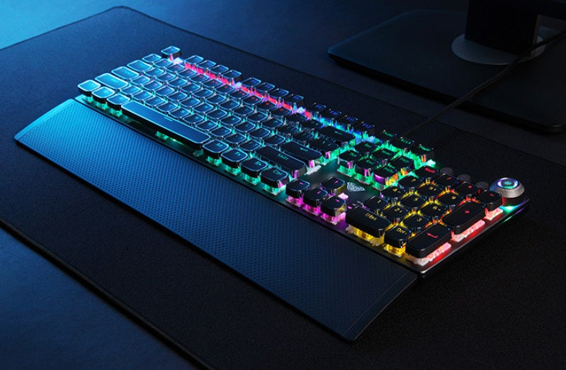 Tarantula Defender RGB Mechanical Gaming Keyboard 104-Key Wired Green Black Axis
