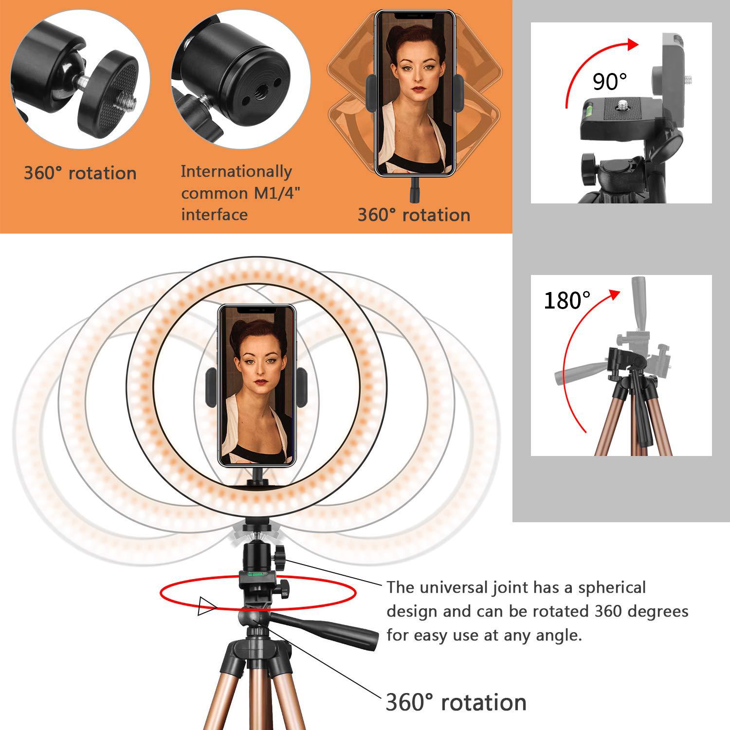 Apple Compatible Desktop Ring Light Tripod Fill Light