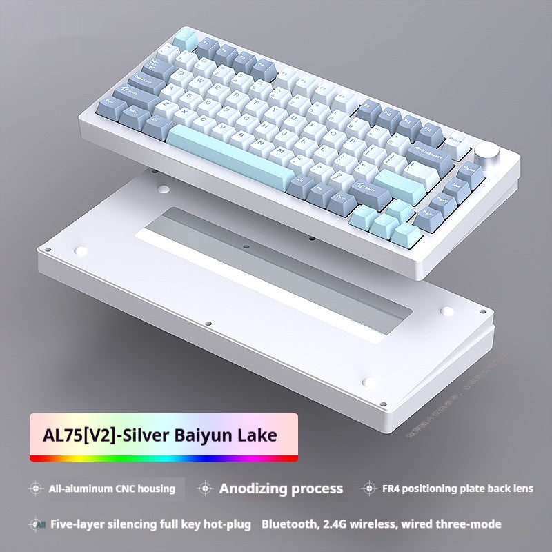 Heiji Snake Aluminum Mechanical Keyboard Kit Tri Mode Bluetooth Wired