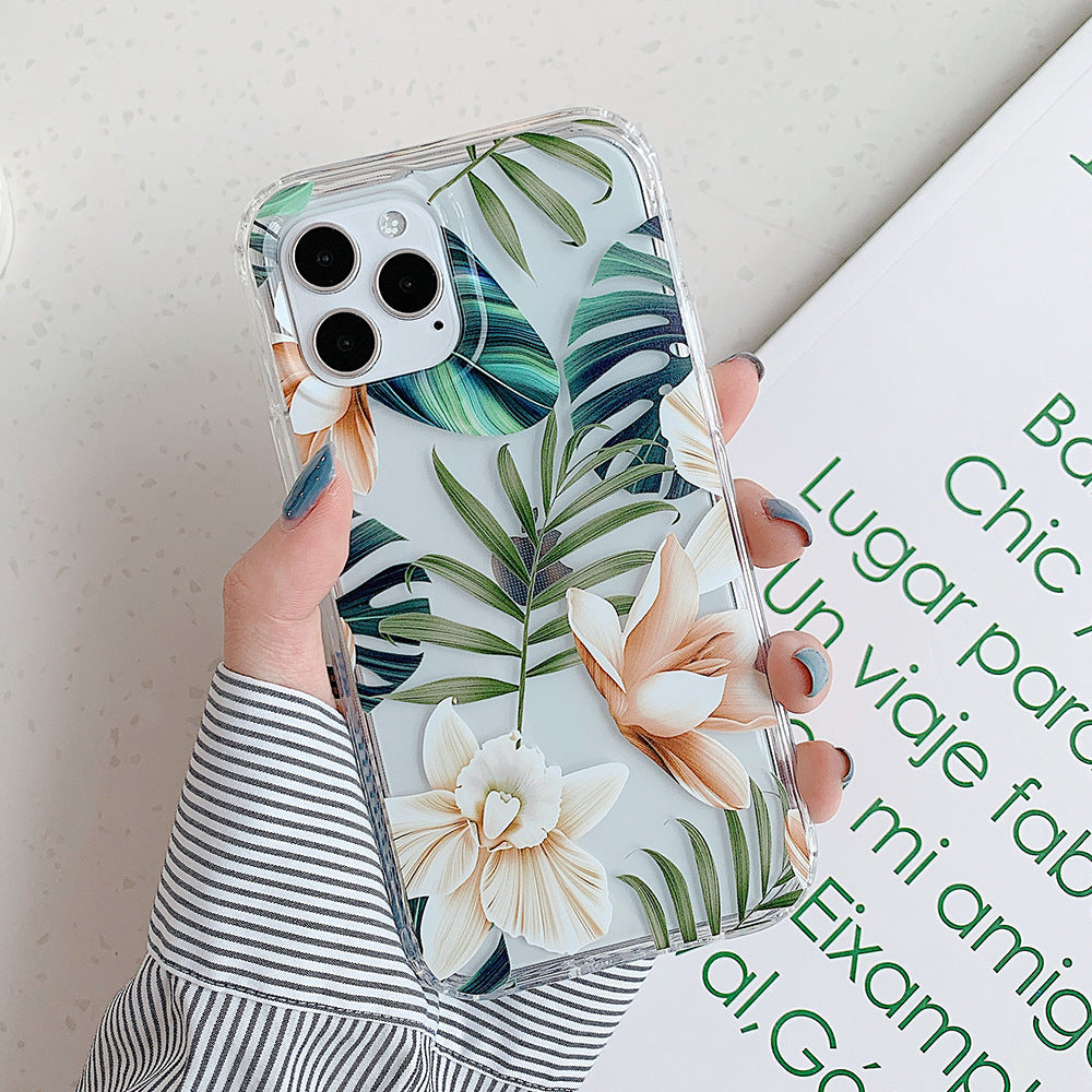 Banana Leaf Watercolor Floral Phone Case Protector