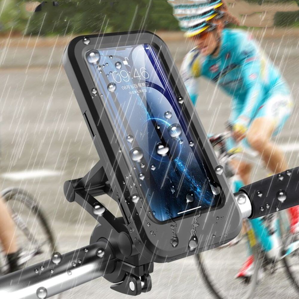 360° Waterproof Bicycle Motorcycle Phone Holder Handlebar GPS Mount