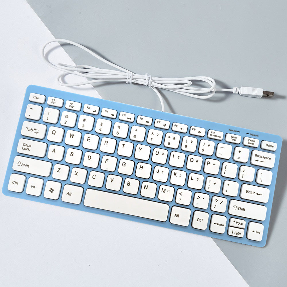 Wired Mini Noiseless USB Keyboard For Desktop Laptop