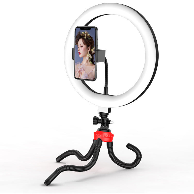 Apple Compatible 10 Inch LED Ring Light Desktop Tripod
