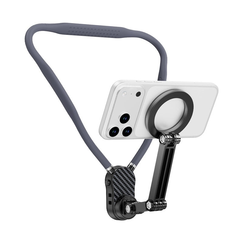 Simple, Portable Magnetic Neck-Mount Phone Stand