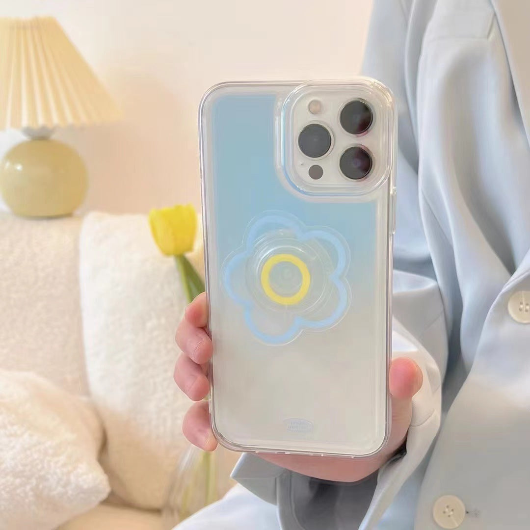 Gradient Blue Phone Case With Bracket Stand