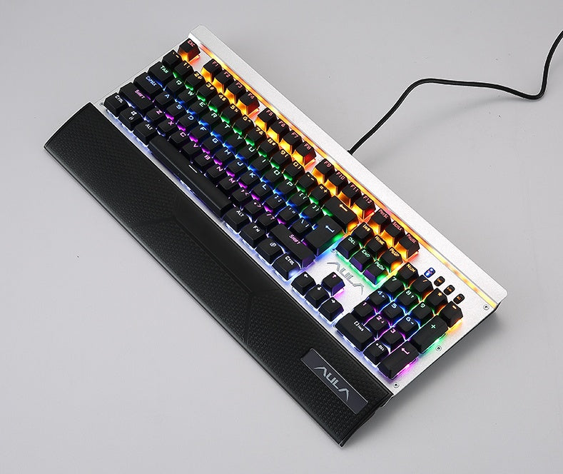 Tarantula Defender RGB Mechanical Gaming Keyboard 104-Key Wired Green Black Axis