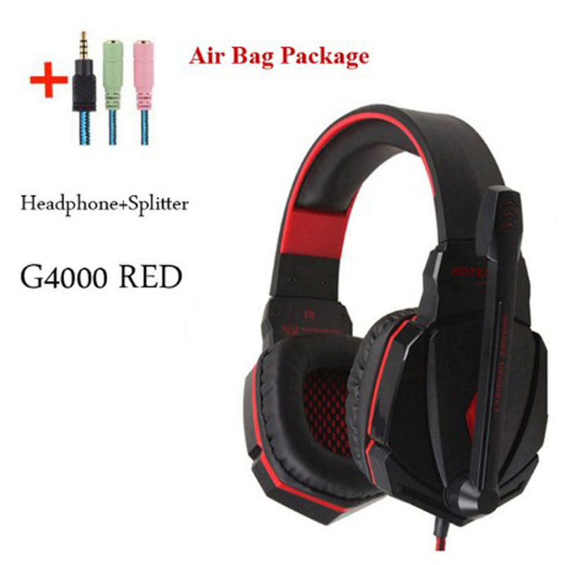 Wired Gaming Headset Surround Sound Stereo Bass Mic Earphones