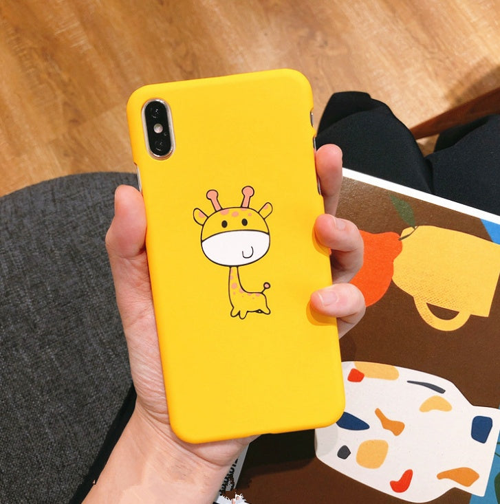 Apple Compatible Cartoon Giraffe TPU Silicone iPhone Case