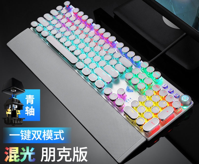 Tarantula Defender RGB Mechanical Gaming Keyboard 104-Key Wired Green Black Axis
