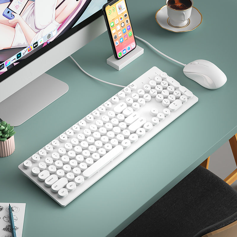 Fashion Minimalist Laptop External Wired Keyboard