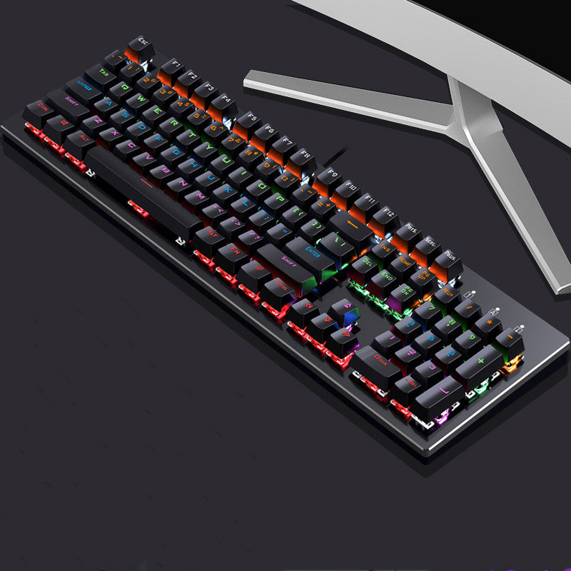 Steampunk 87-Key Mechanical Keyboard Mouse Set Wired Retro Office
