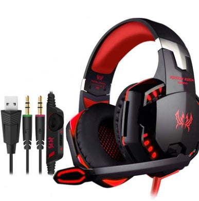 Wired Gaming Headset Surround Sound Stereo Bass Mic Earphones