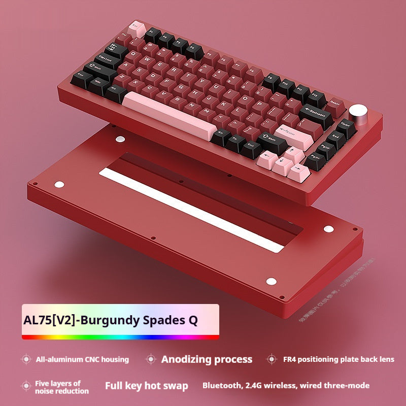 Heiji Snake Aluminum Mechanical Keyboard Kit Tri Mode Bluetooth Wired