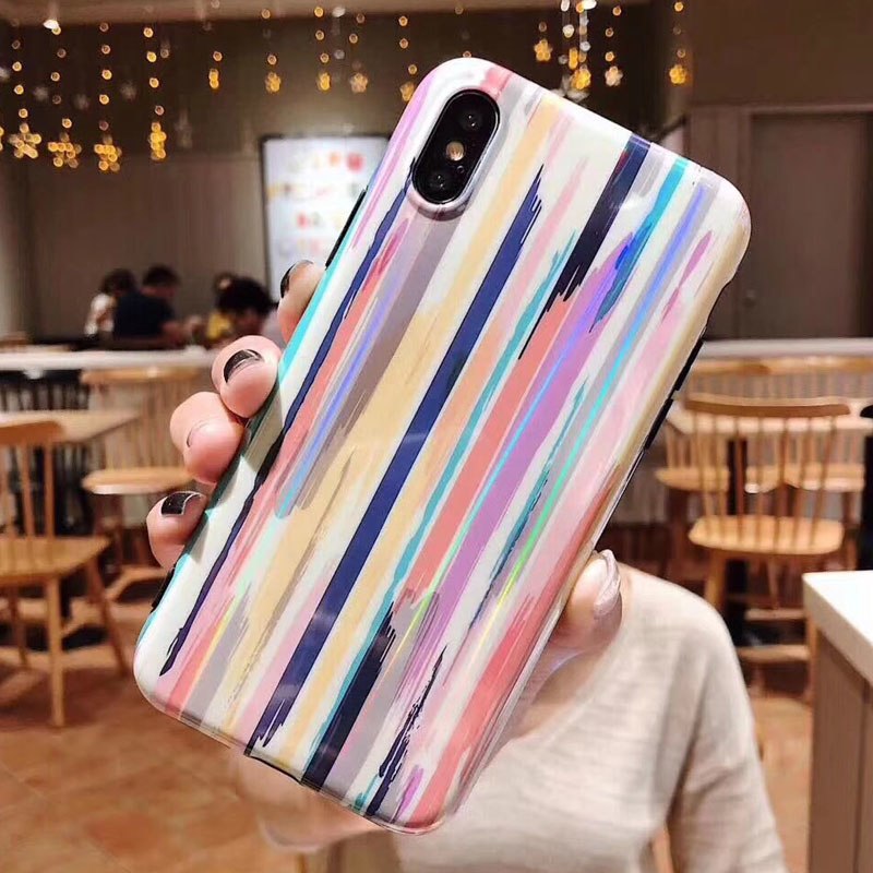 Apple Compatible Rainbow Silicone TPU iPhone Case Cover