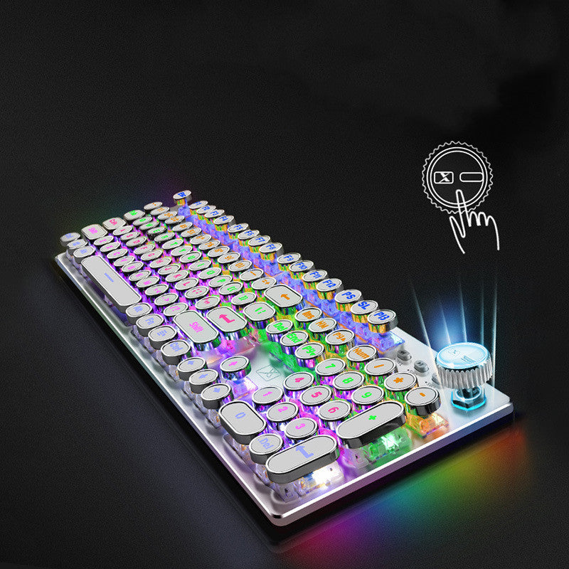 104-Key Mechanical Gaming Keyboard RGB Backlit Wired Anti-Ghosting