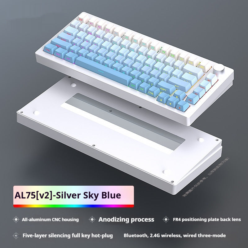 Heiji Snake Aluminum Mechanical Keyboard Kit Tri Mode Bluetooth Wired