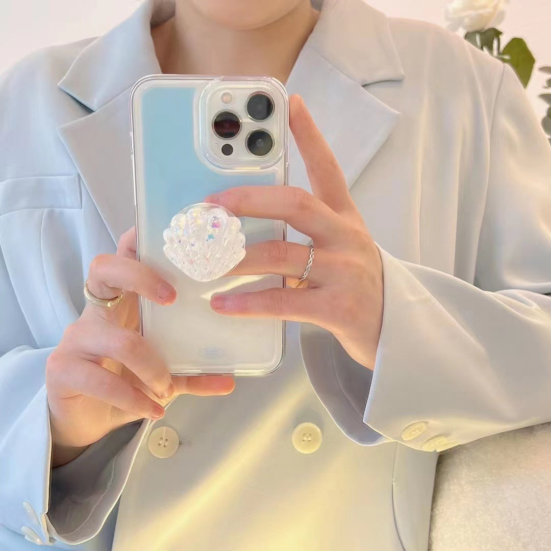 Gradient Blue Phone Case With Bracket Stand