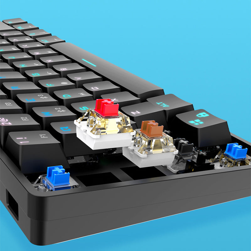 Wireless Bluetooth Mechanical Keyboard Colorful PBT Keycaps