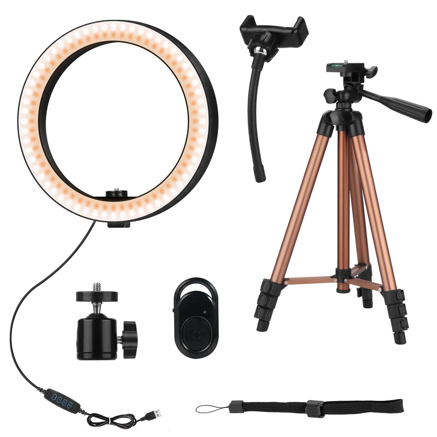 Apple Compatible Desktop Ring Light Tripod Fill Light