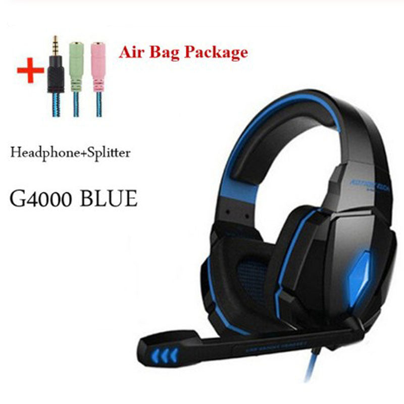 Wired Gaming Headset Surround Sound Stereo Bass Mic Earphones