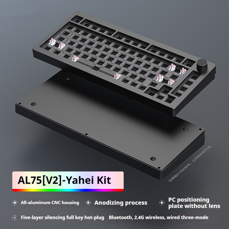 Heiji Snake Aluminum Mechanical Keyboard Kit Tri Mode Bluetooth Wired