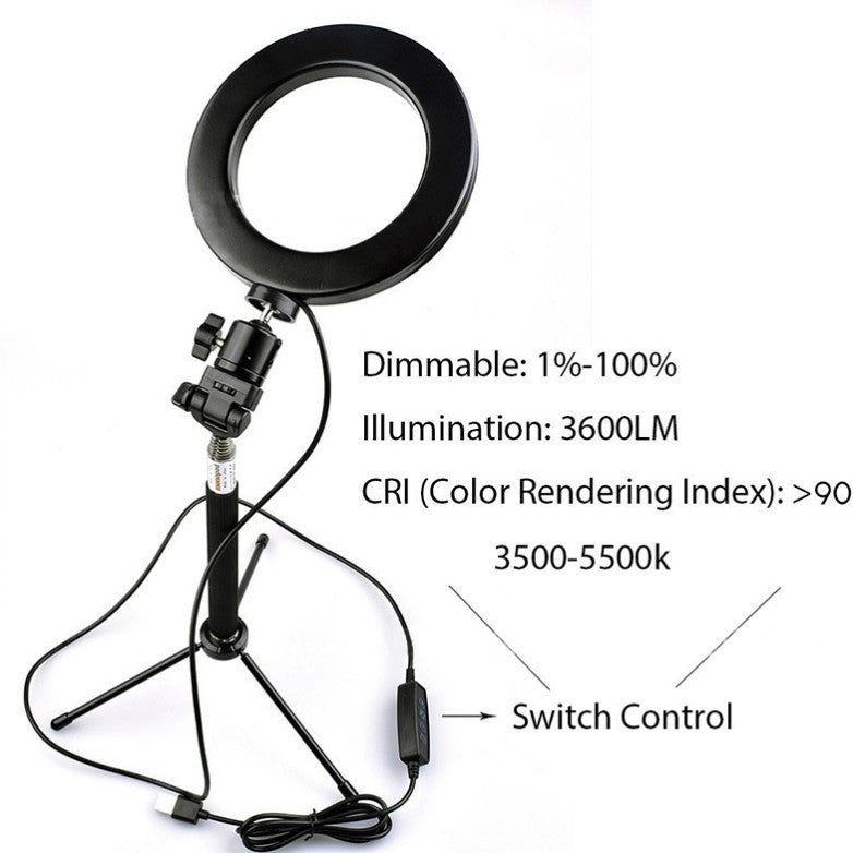 Apple Compatible LED Ring Fill Light Floor Tripod