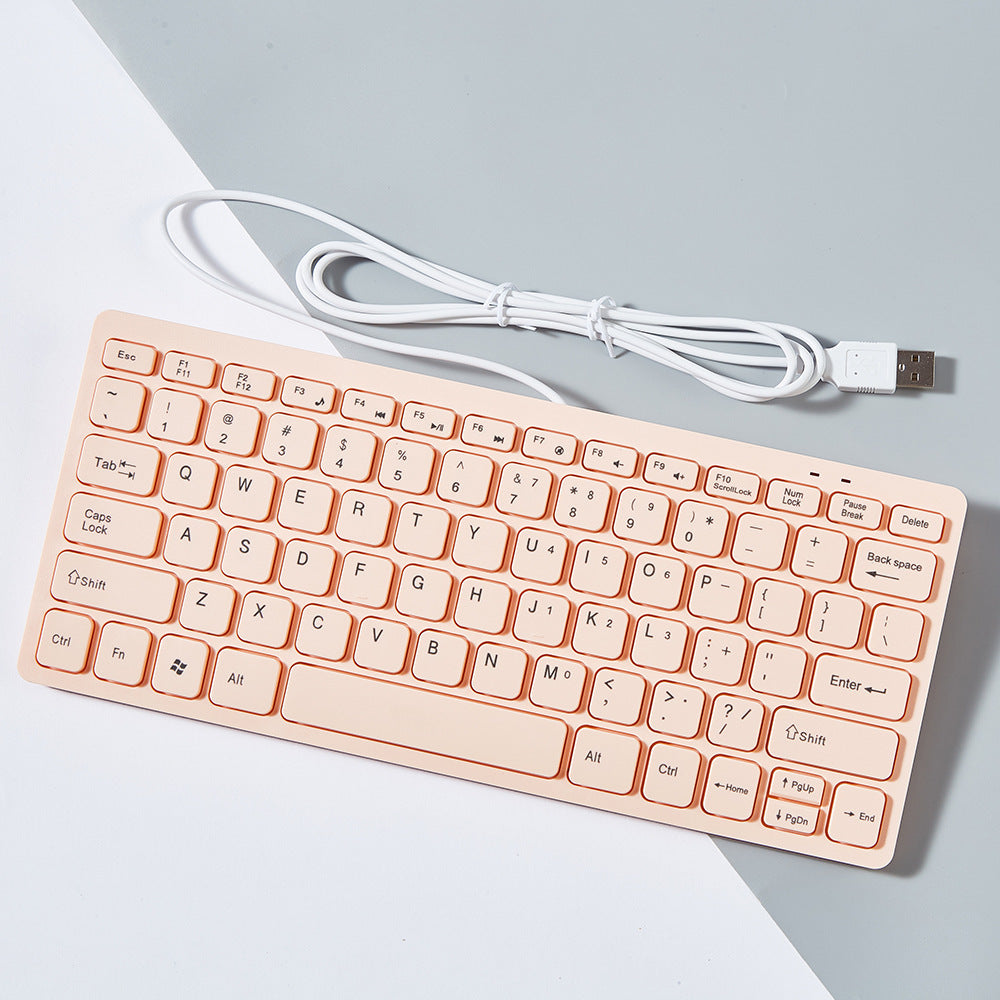 Wired Mini Noiseless USB Keyboard For Desktop Laptop
