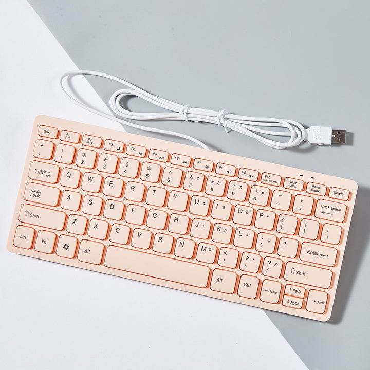 Wired Mini Noiseless USB Keyboard For Desktop Laptop