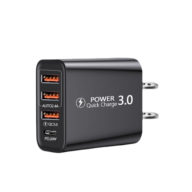 Universal Travel Charger 3USB Type-C PD Multi Port Adapter