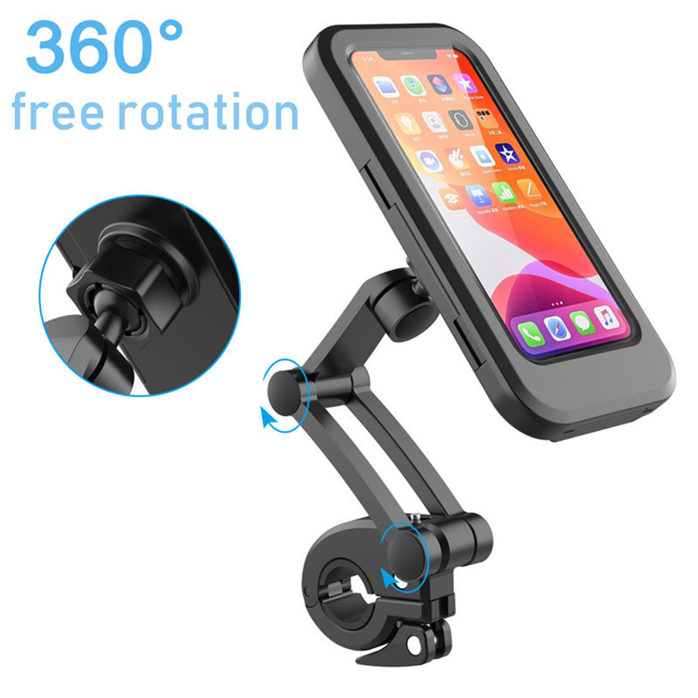 360° Waterproof Bicycle Motorcycle Phone Holder Handlebar GPS Mount