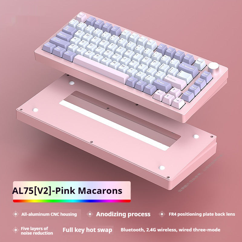 Heiji Snake Aluminum Mechanical Keyboard Kit Tri Mode Bluetooth Wired